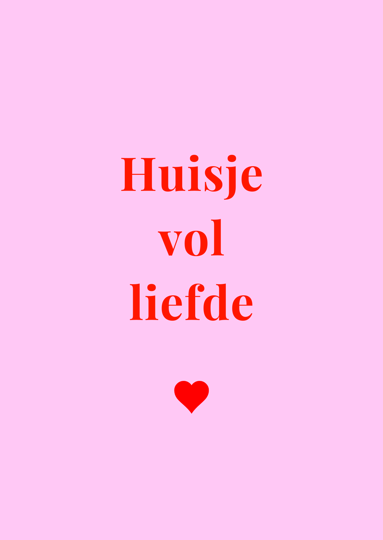 Kaart Huisje vol liefde