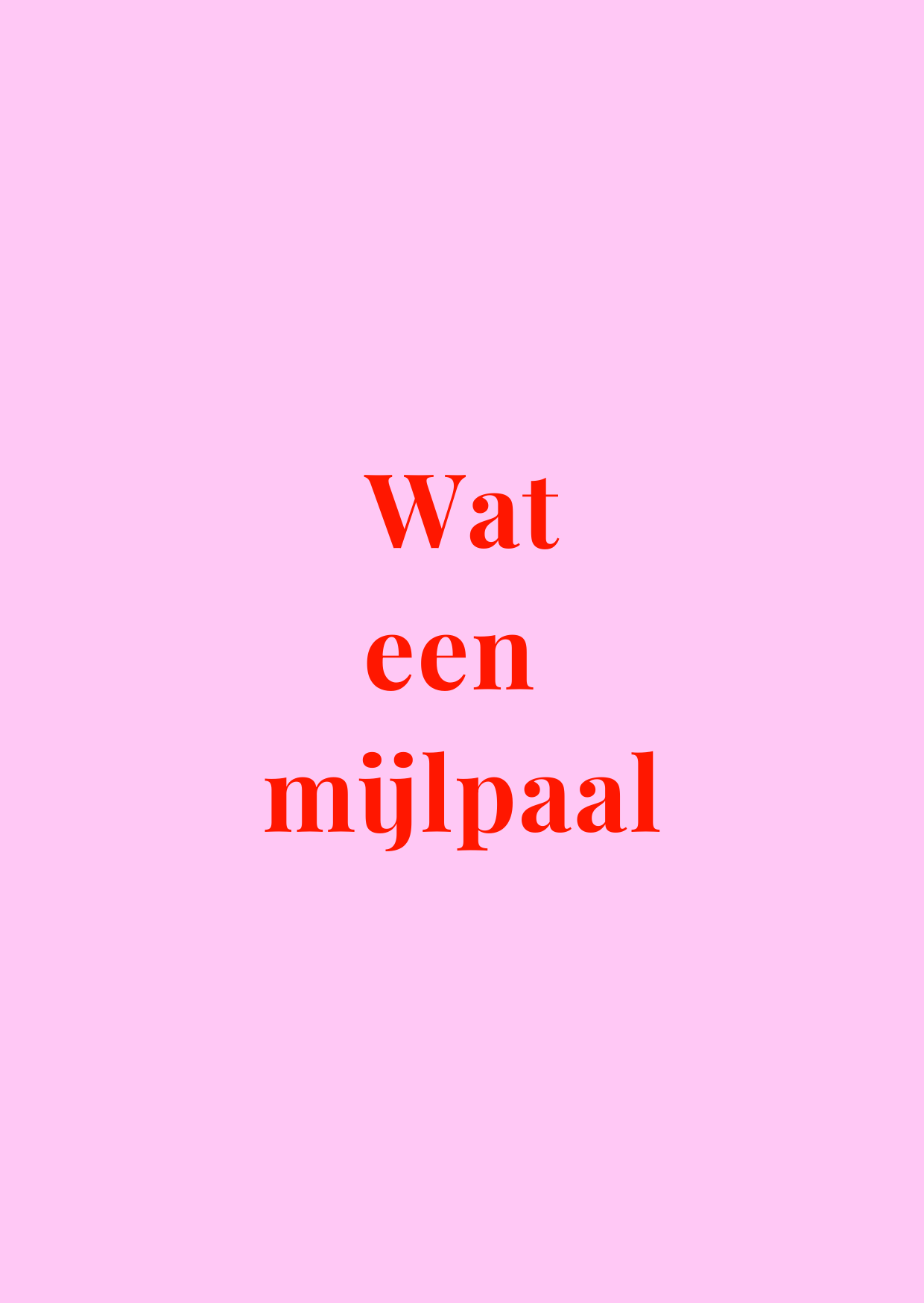 Kaart Wat een mijlpaal