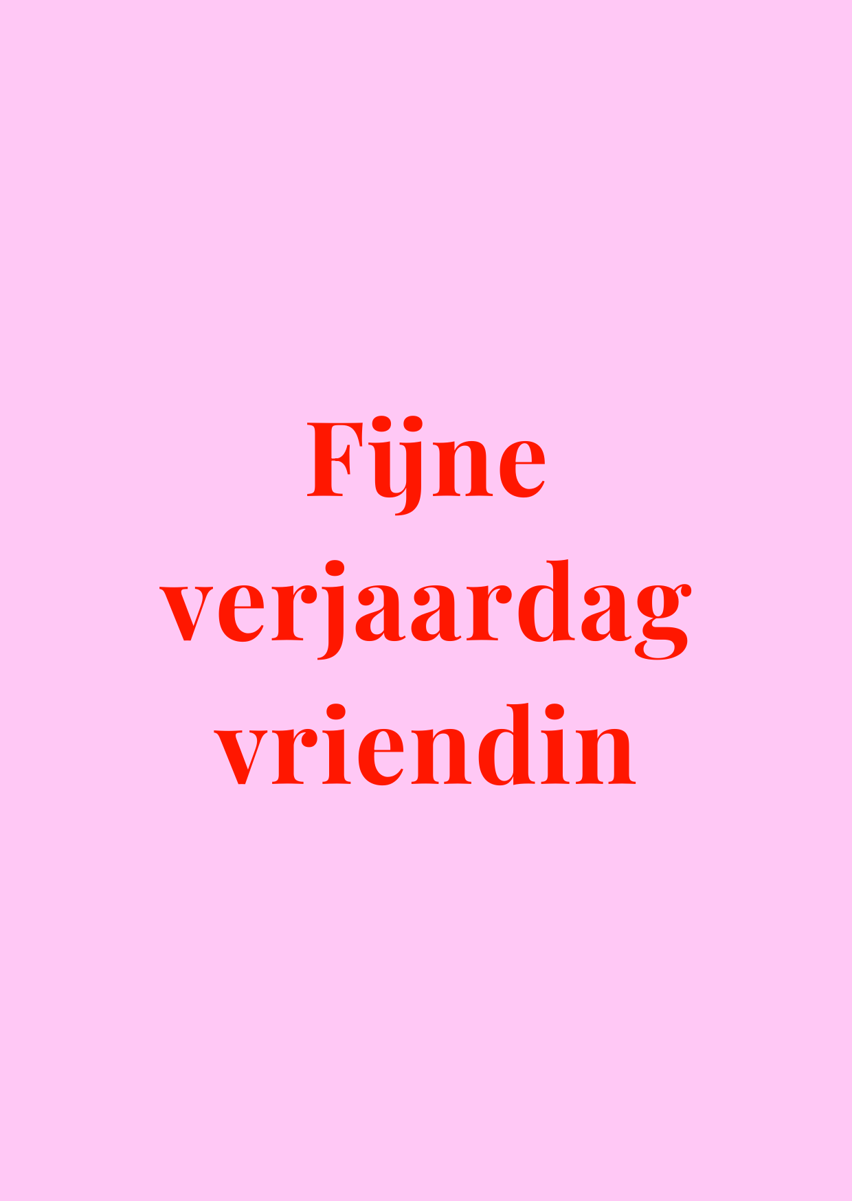 Kaart Fijne verjaardag vriendin