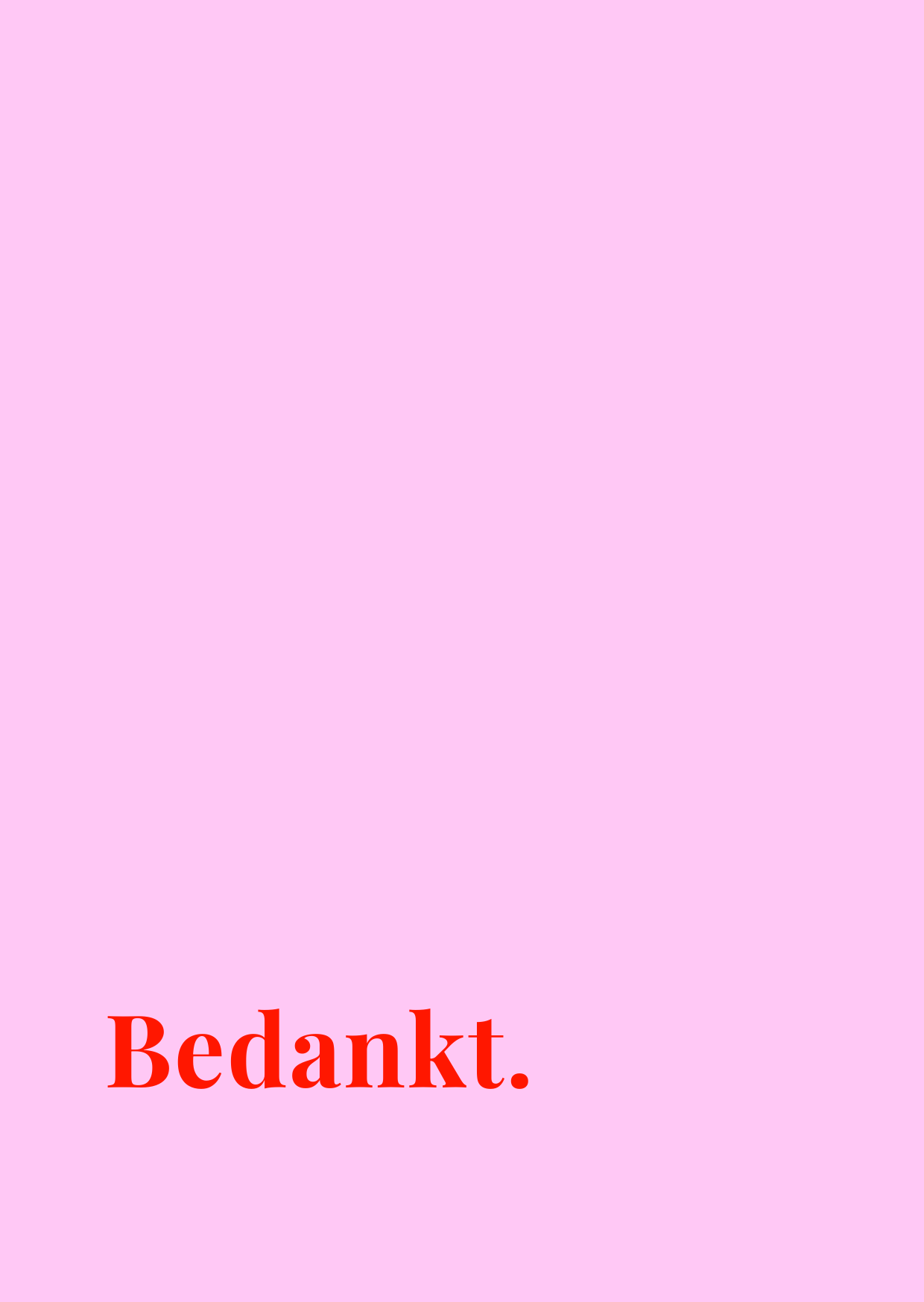 Kaart Bedankt