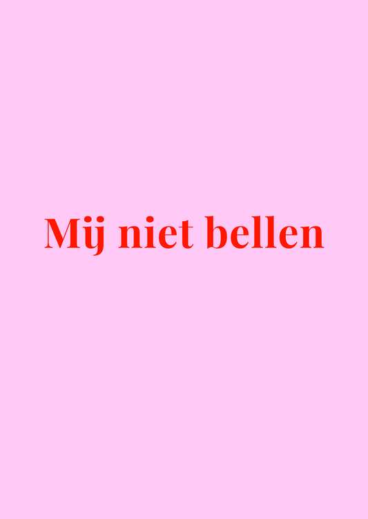 Kaart Mij niet bellen
