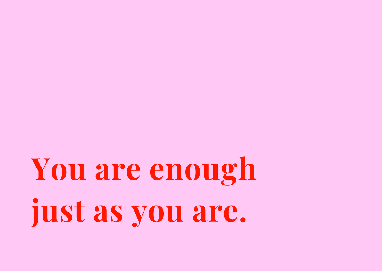 Kaart You are enough