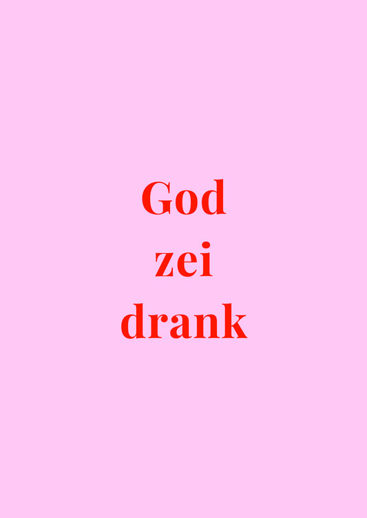 Kaart God zei drank