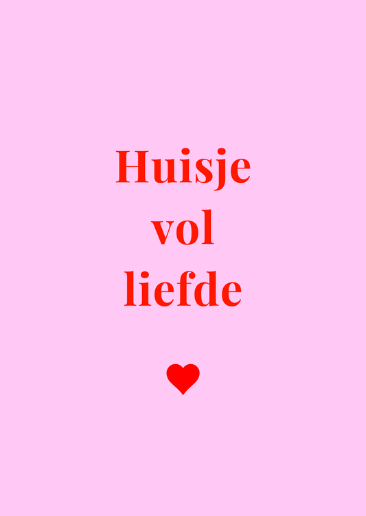 Kaart Huisje vol liefde