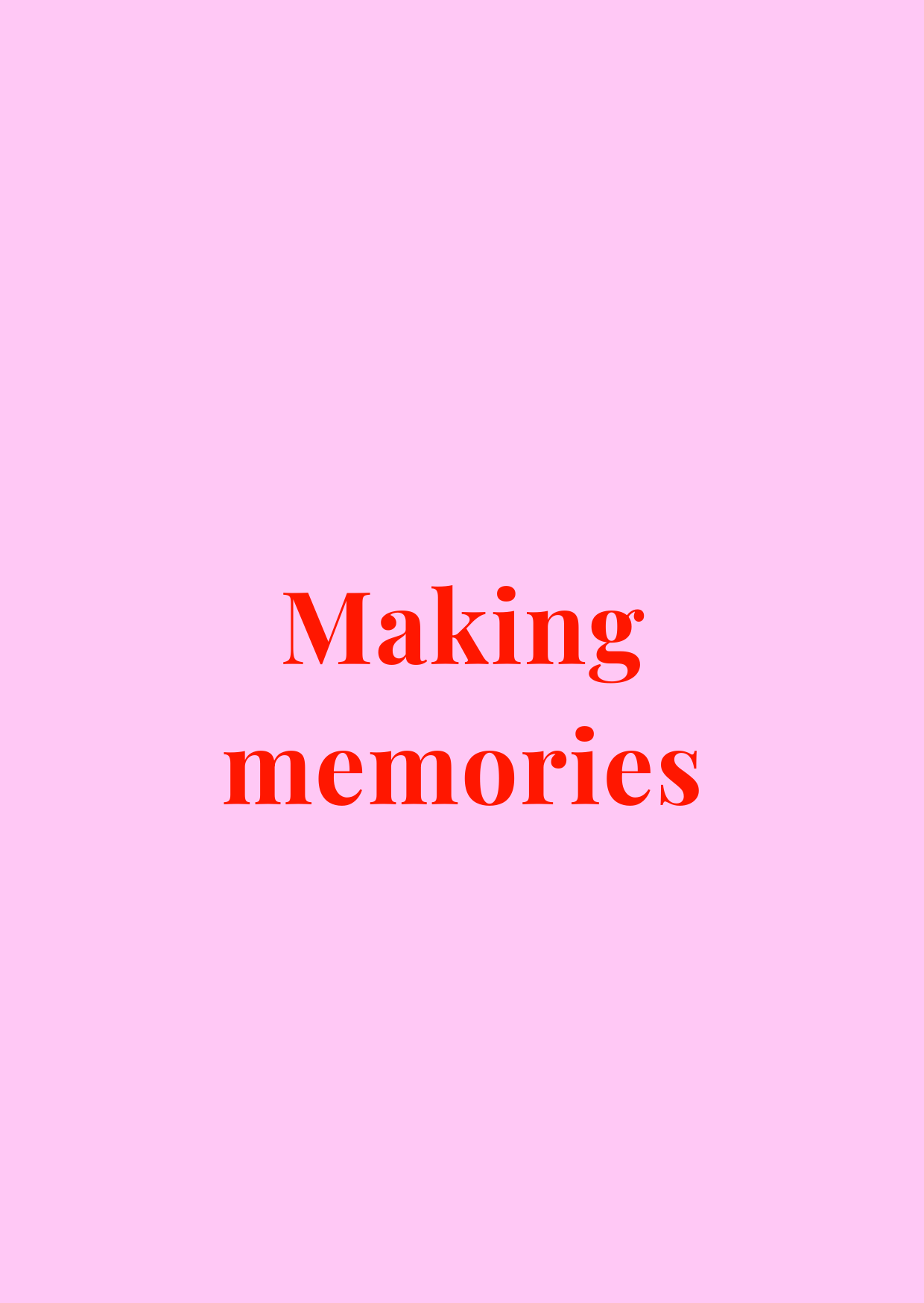 Kaart Making memories