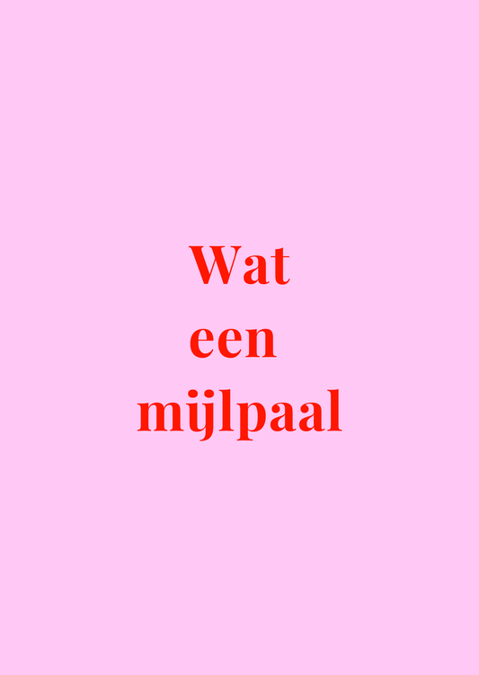 Kaart Wat een mijlpaal
