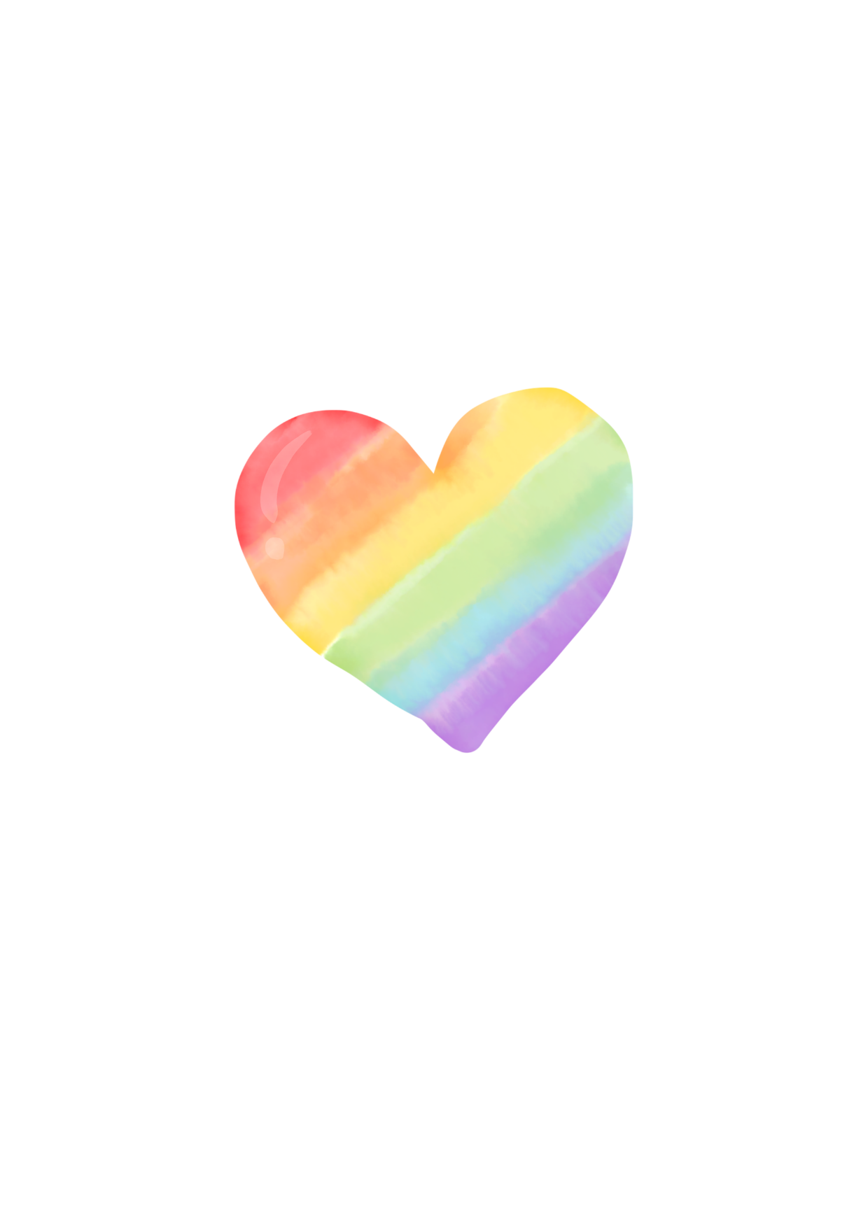 Kaart Rainbow hart