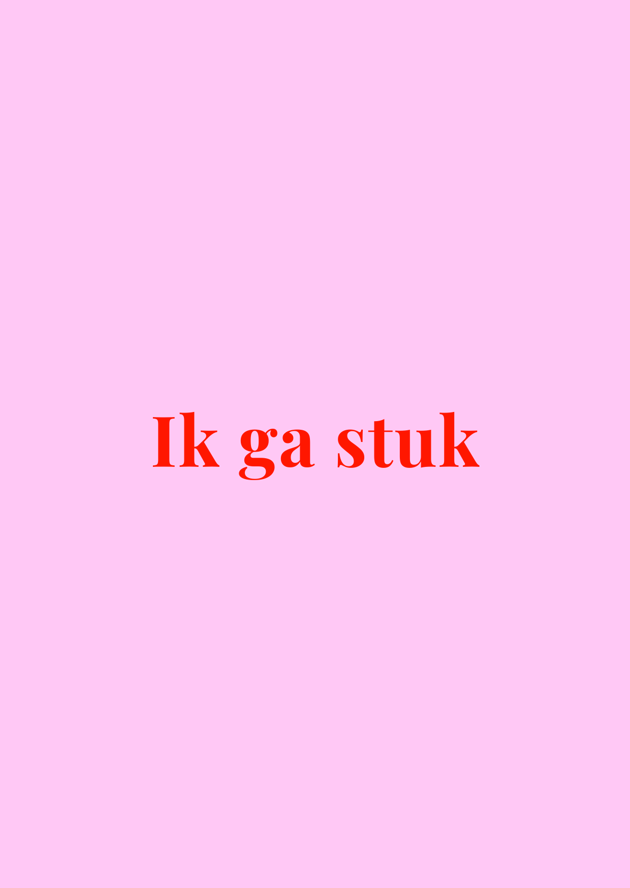 Kaart Ik ga stuk
