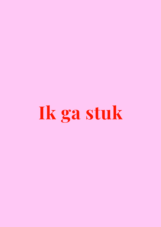 Kaart Ik ga stuk