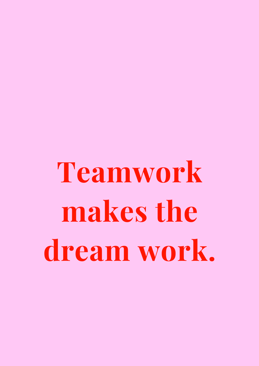 Kaart Teamwork makes the dream work