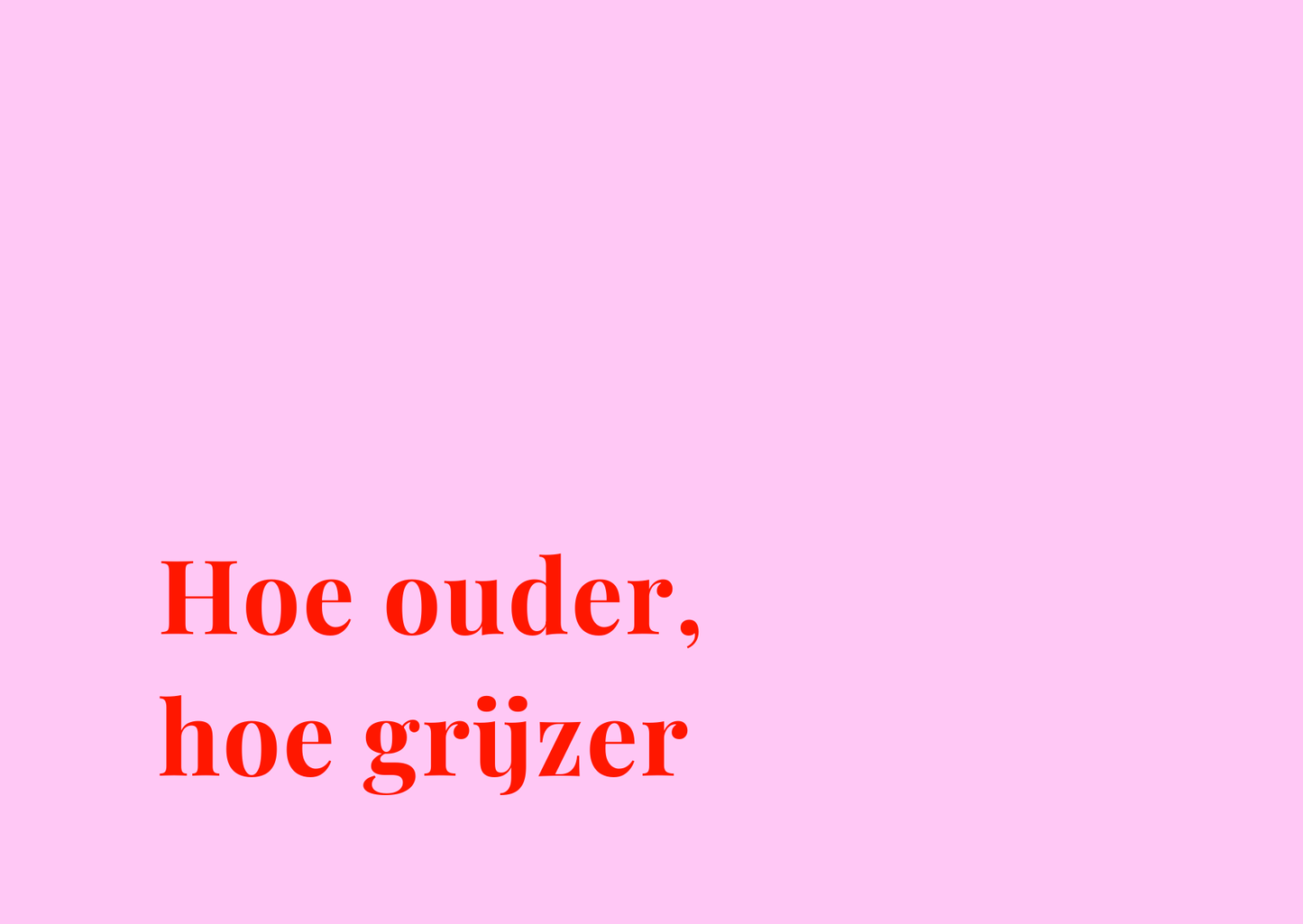 Kaart Hoe ouder hoe grijzer